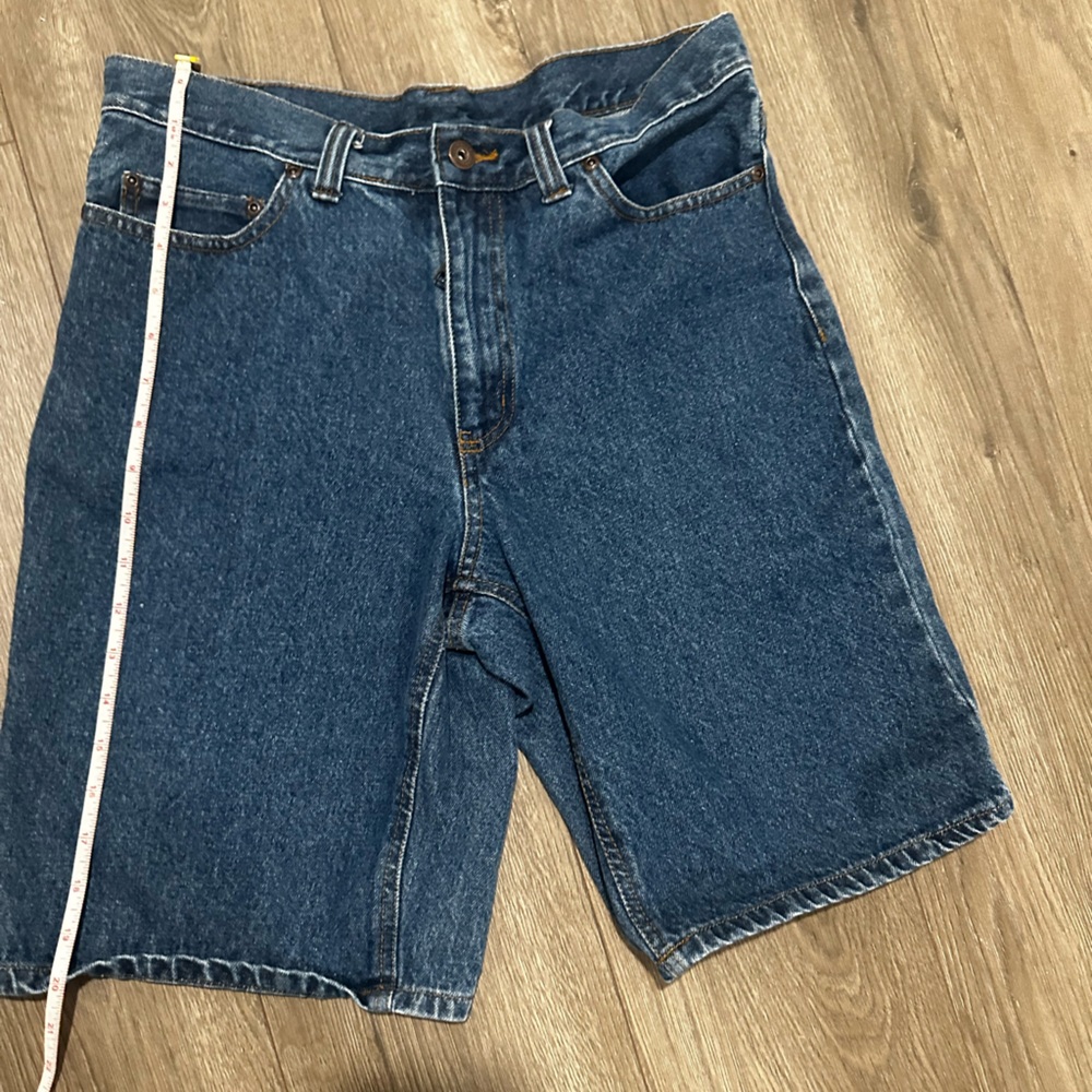 Faded Glory Vintage 100% Cotton Dark Blue High-Rise Denim Shorts - Picture 2 of 13